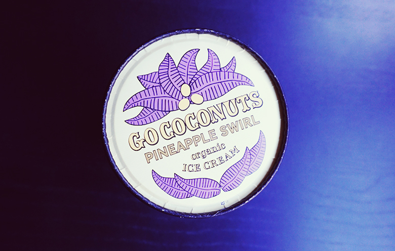Go Coconuts Pinapple Swirl // http://BananaBloom.com #icecream #vegan #plantbased #pinapple #GoCoconuts