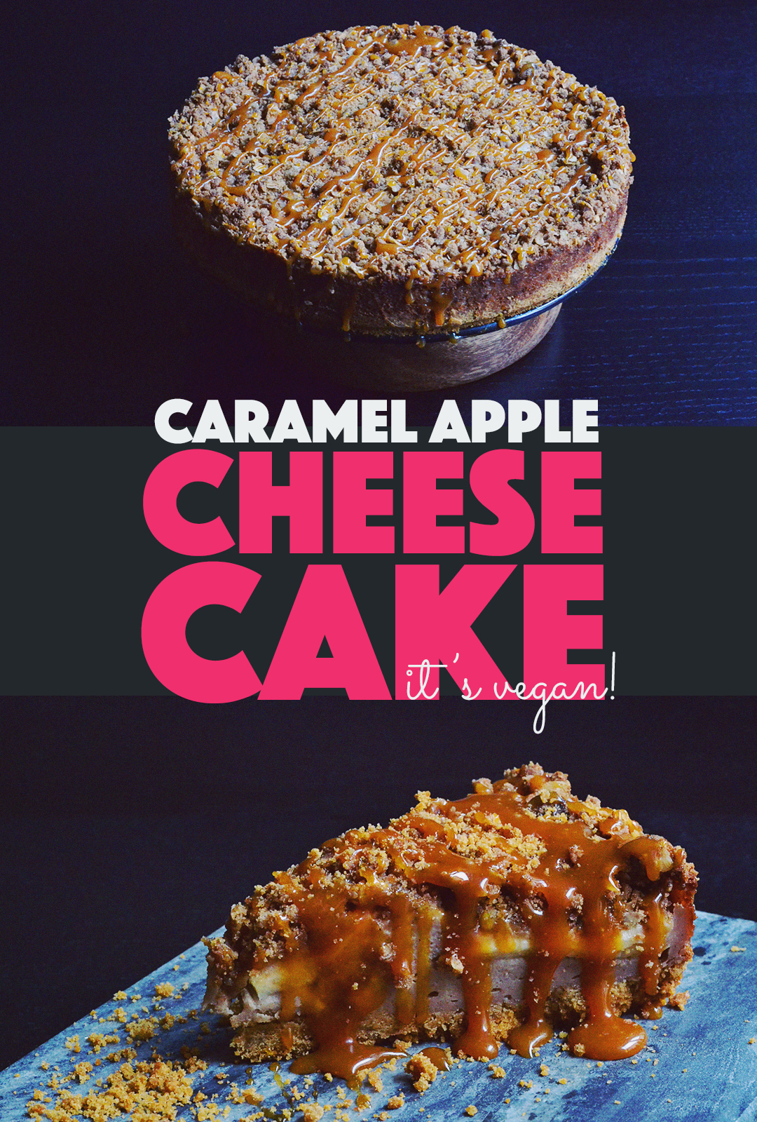 Caramel Apple Cheesecake | http://BananaBloom.com