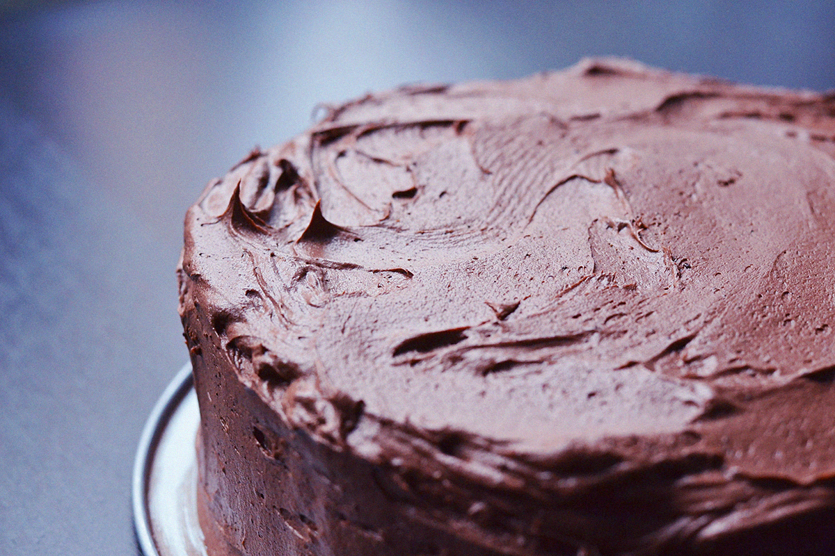 Decadent Vegan Double Chocolate Cake | http://BananaBloom.com