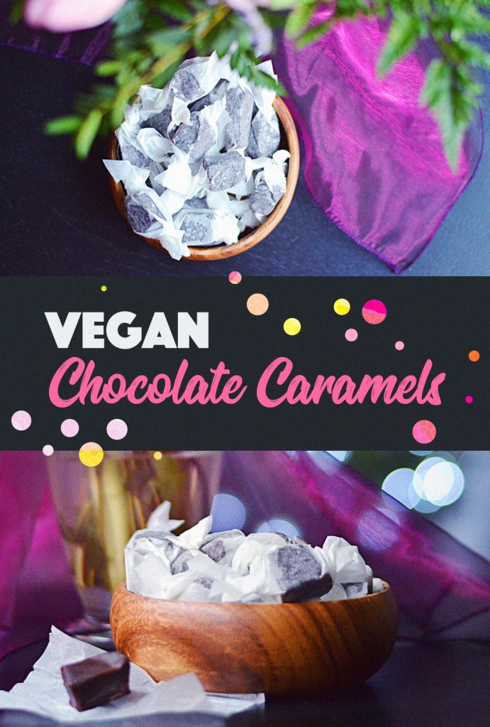 Vegan Chocolate Caramels | http://BananaBloom.com
